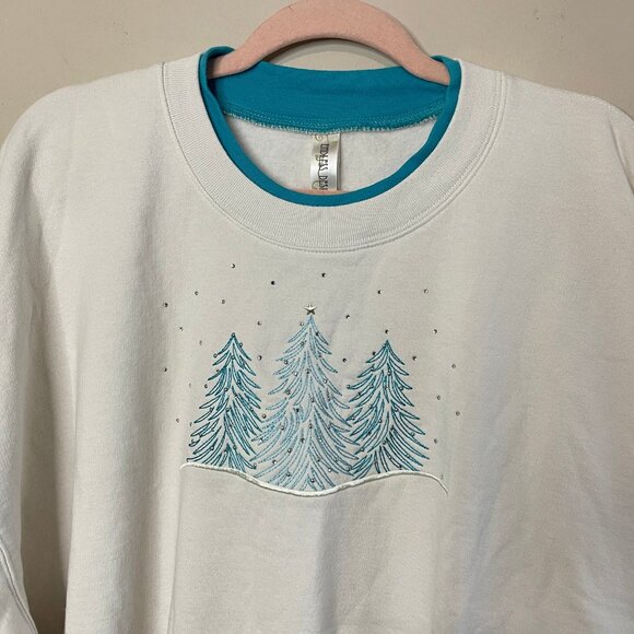 ENDLESS DESIGNS Embroidered Holiday Sweatshirt, 2X - Picture 2 of 7